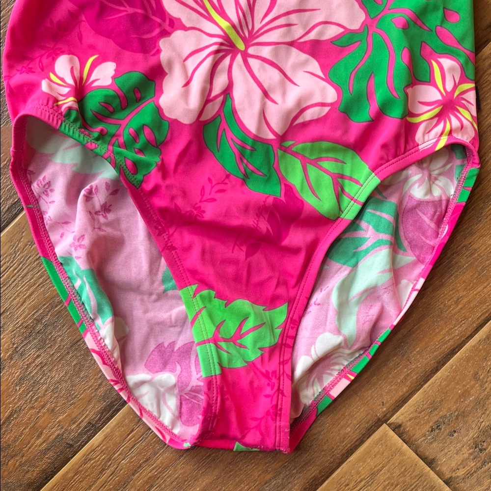 Tommy Hilfiger Pink Floral Swimsuit - Size 10 - Picture 4 of 11
